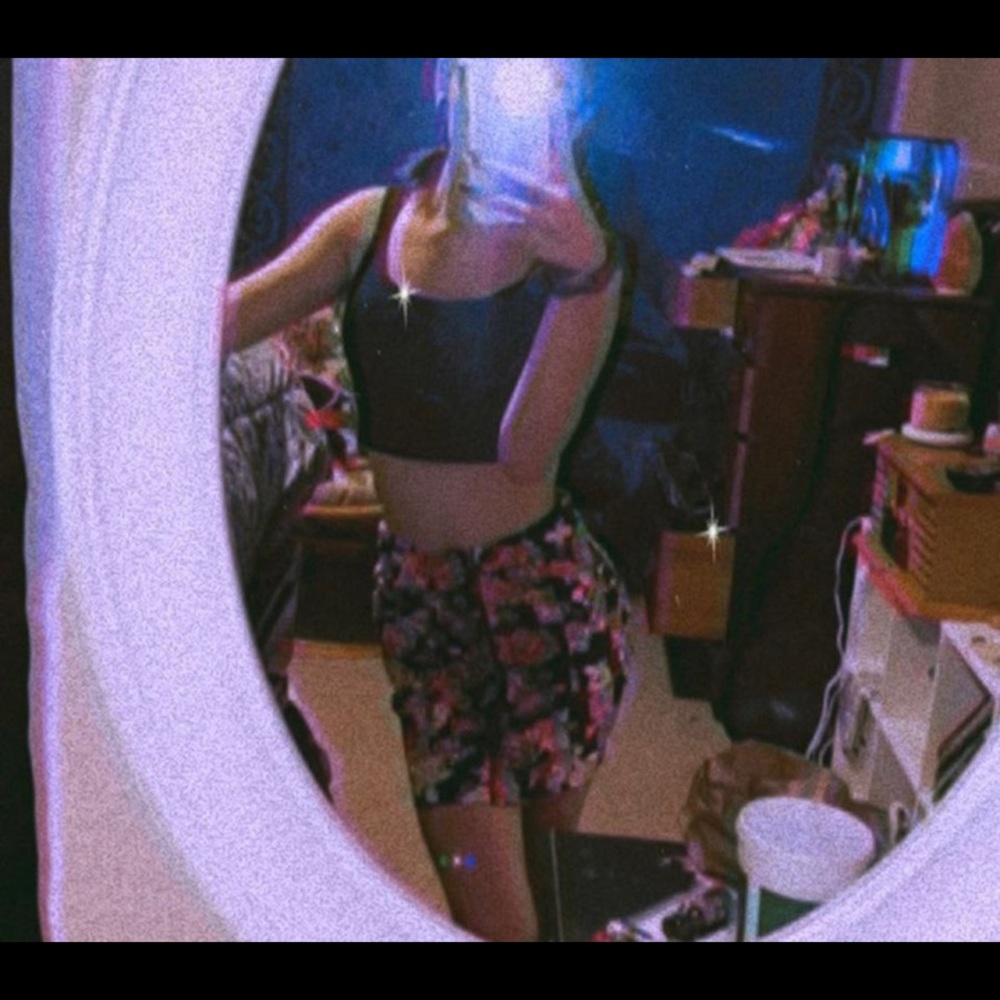 floral forever 21 skirt